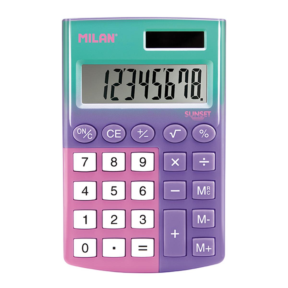 Calculadora 8 Dígitos Pocket Sunset - Lilás Lilás-3