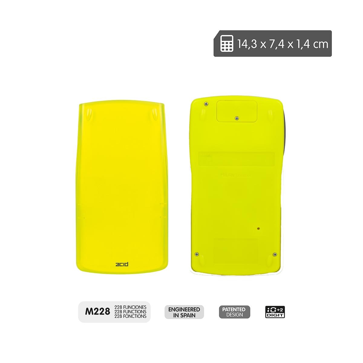 Calculadora Científica M228 Serie Acid - Amarelo Amarelo-4