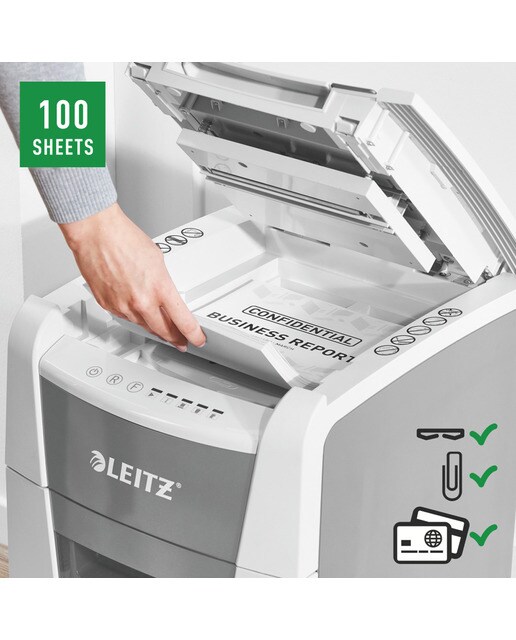 Destruidora de Papel IQ Auto+ para Escritório Pequeno 100 P4, Alimentação Automática - Branco 3