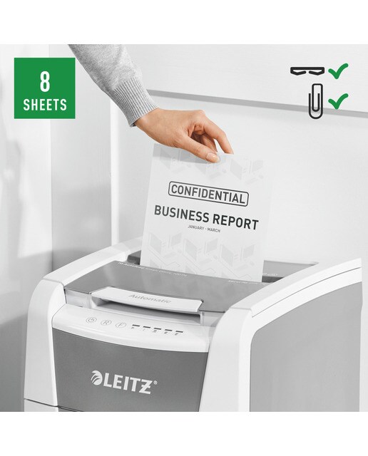 Destruidora de Papel IQ Auto+ para Escritório Pequeno 100 P4, Alimentação Automática - Branco 5