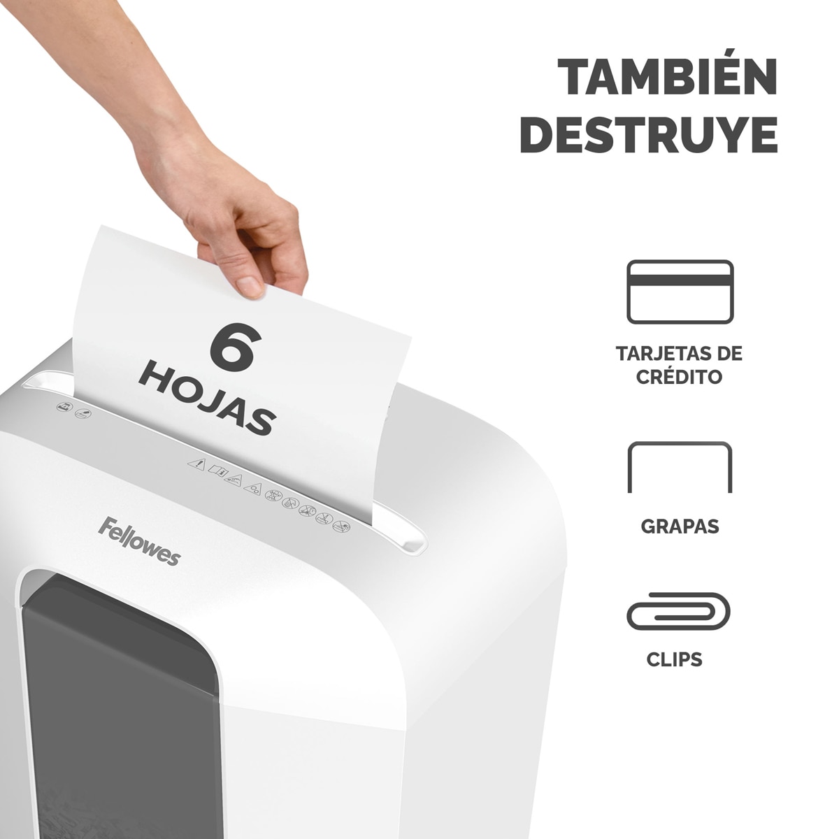 Destructora Trituradora LX 25 Fellowes blanca Blanco-3