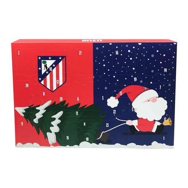 Imagen 0 de Calendario de adviento con 24 sorpresas Atlético de Madrid CyP Brands azul oscuro multicolor castellano