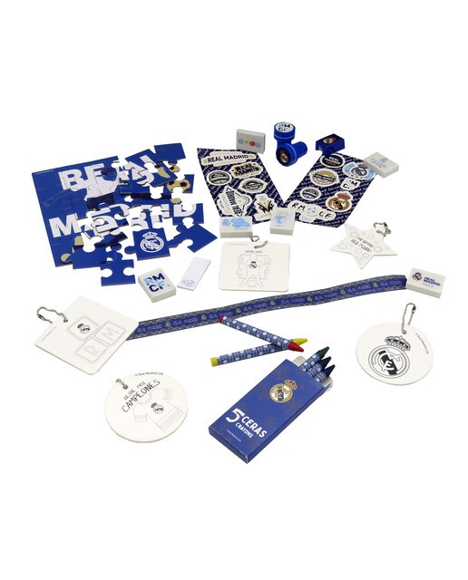 Calendario de adviento con 24 sorpresas Real Madrid C.F. CyP Brands azul oscuro multicolor castellano Blanco-6