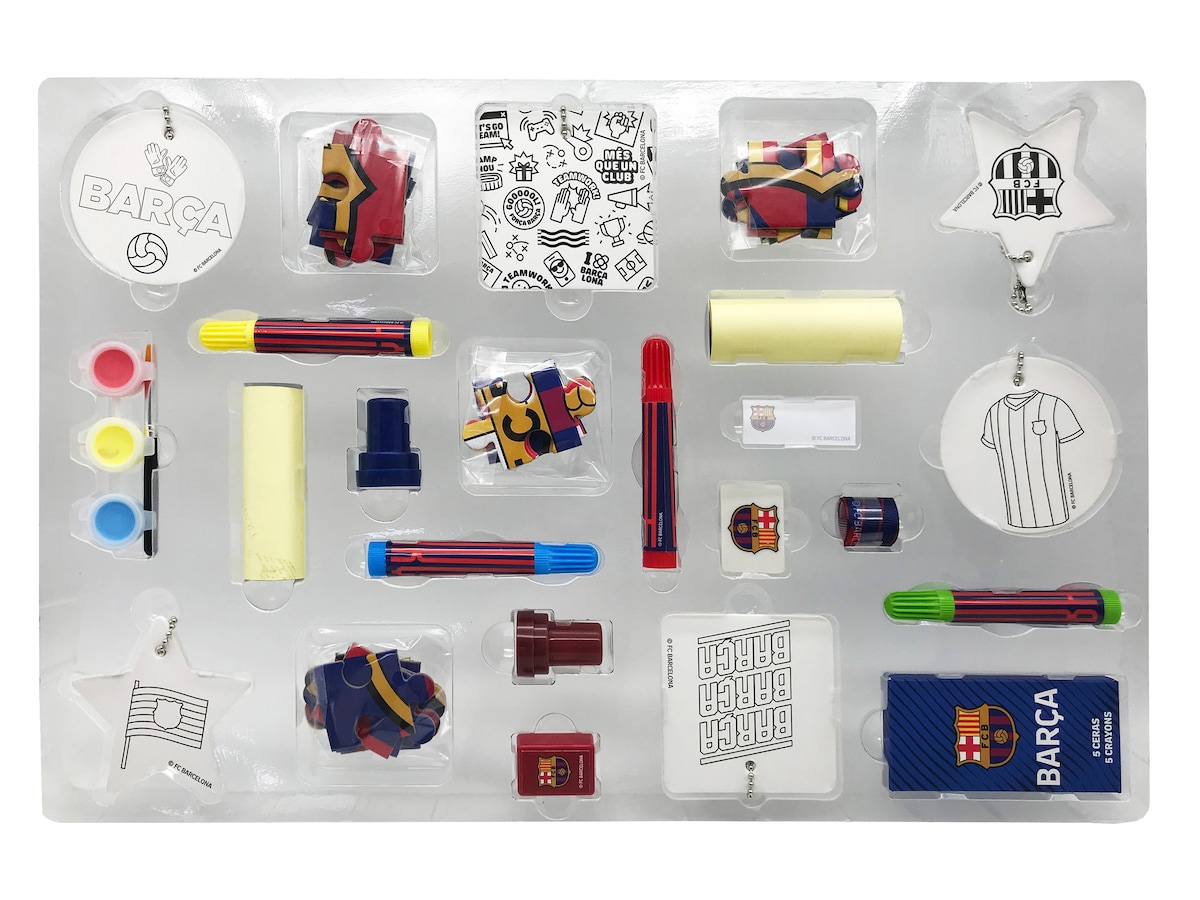 Calendario de adviento con 24 sorpresas F.C. Barcelona CyP Brands azul oscuro multicolor castellano Azul / Granate-5