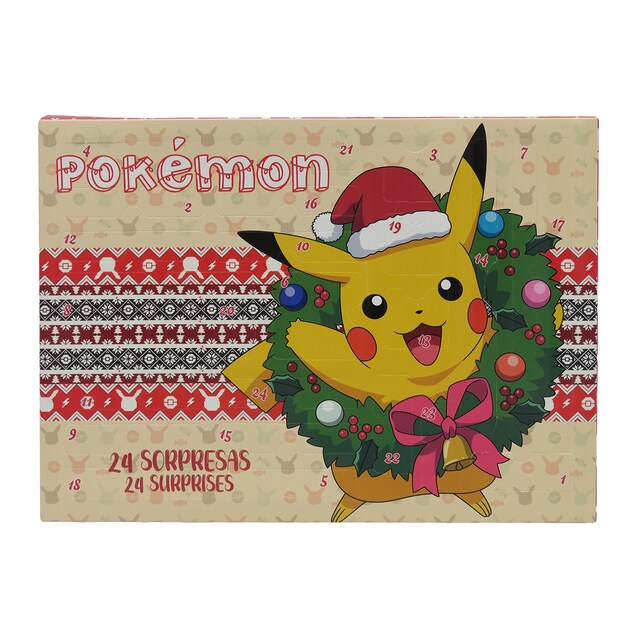 Imagen 0 de Calendario de adviento con 24 sorpresas  Pokémon CyP Brands rojo multicolor castellano