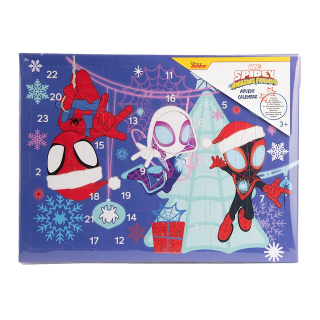 Imagen 0 de Calendario de adviento con 24 sorpresas Spidey & Friends  CyP Brands azul multicolor castellano
