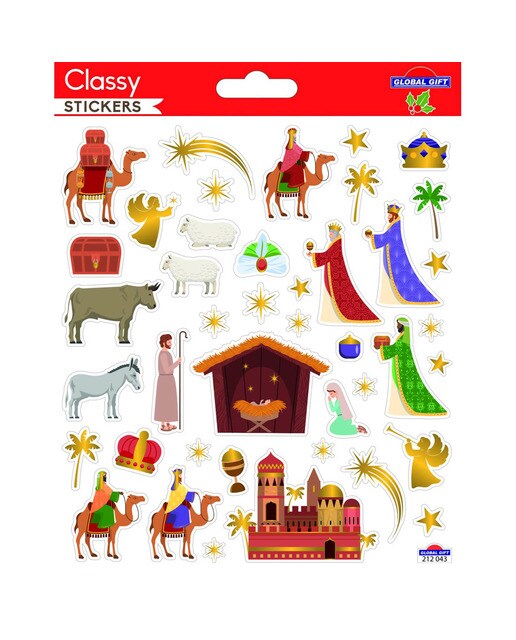 Imagem 0 de Autocolantes Classy Natal Nascimento Global Gift - Branco
