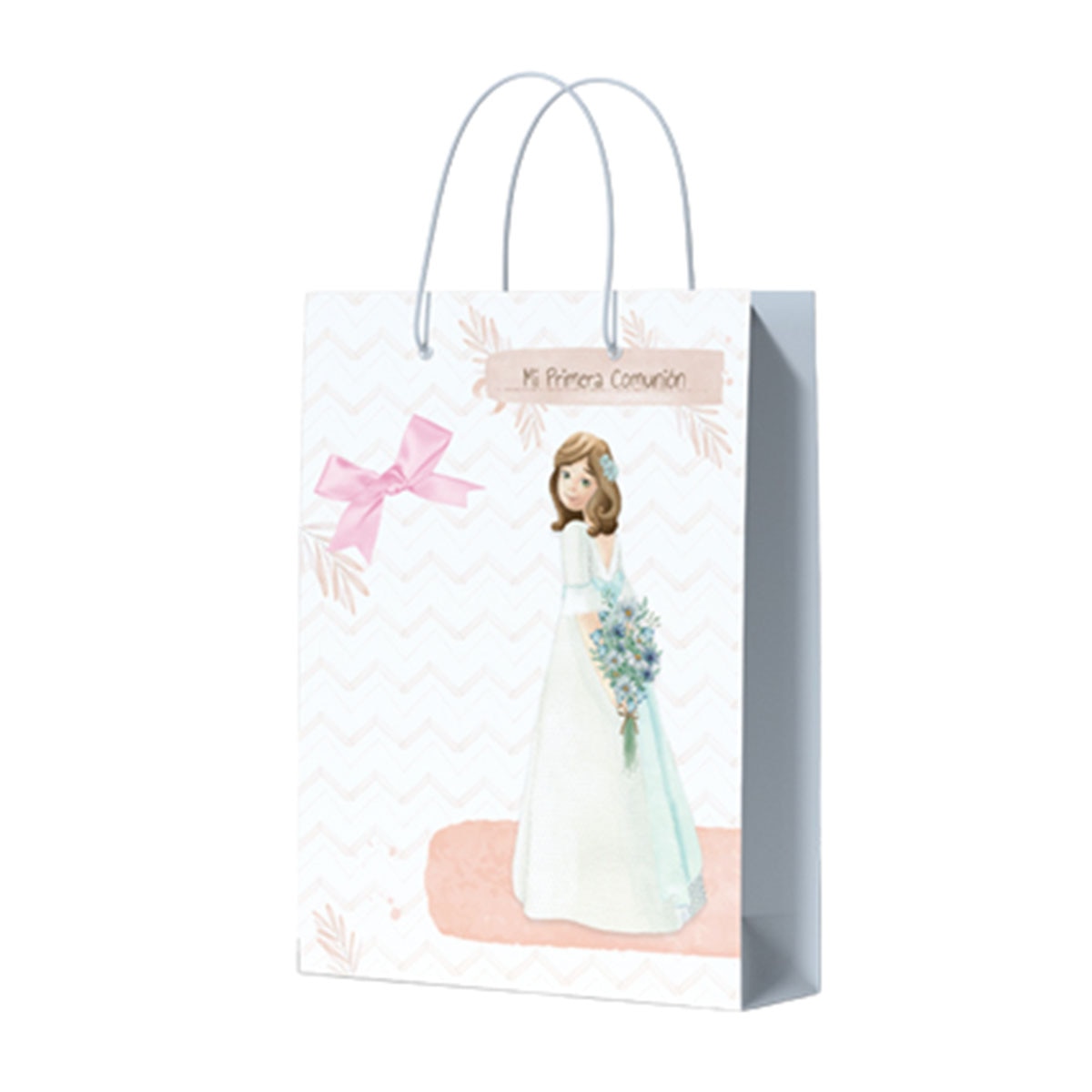 Imagen 0 de Bolsa pequeña lazo comunión niña flores Arguval.
