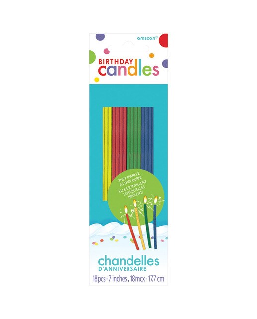 Imagen 0 de Pack de 18 Velas De Cumpleaños Surtidos Altura 17.7 Cm Liragram