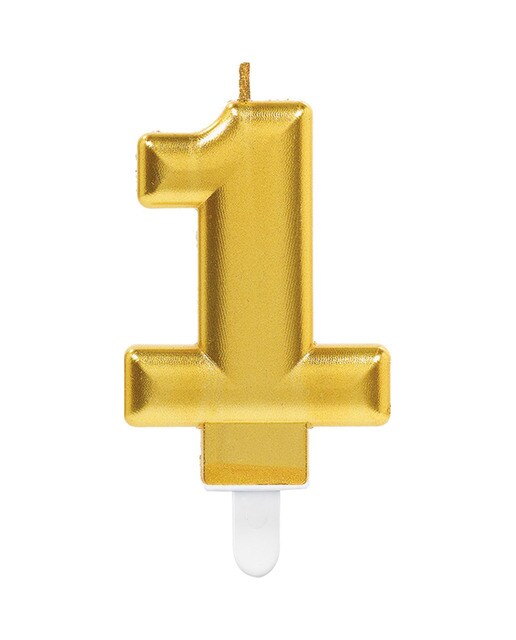 Pack de Vela 9.3Cm Oro Nº 1 Liragram 1