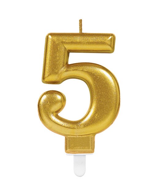 Pack de Vela 9.3Cm Oro Nº 5 Liragram 1