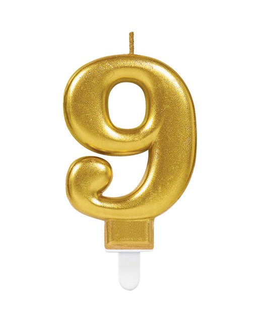 Pack de Vela 9.3Cm Oro Nº 9 Liragram 1