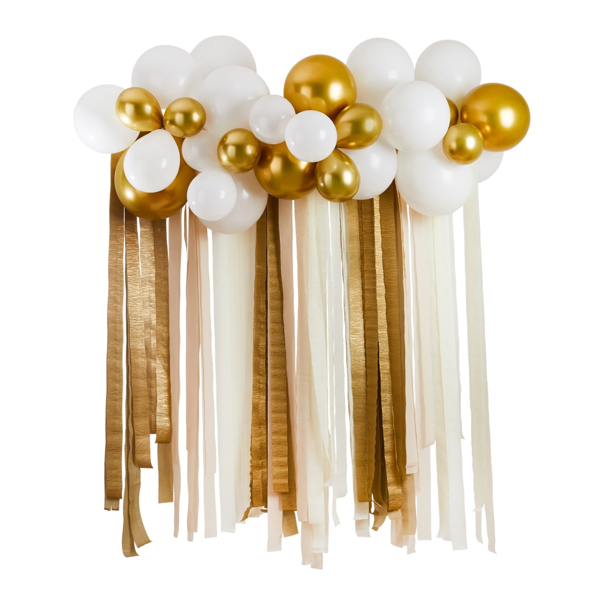 Imagen 0 de Kit 30 globos y serpentinas Liragram dorado