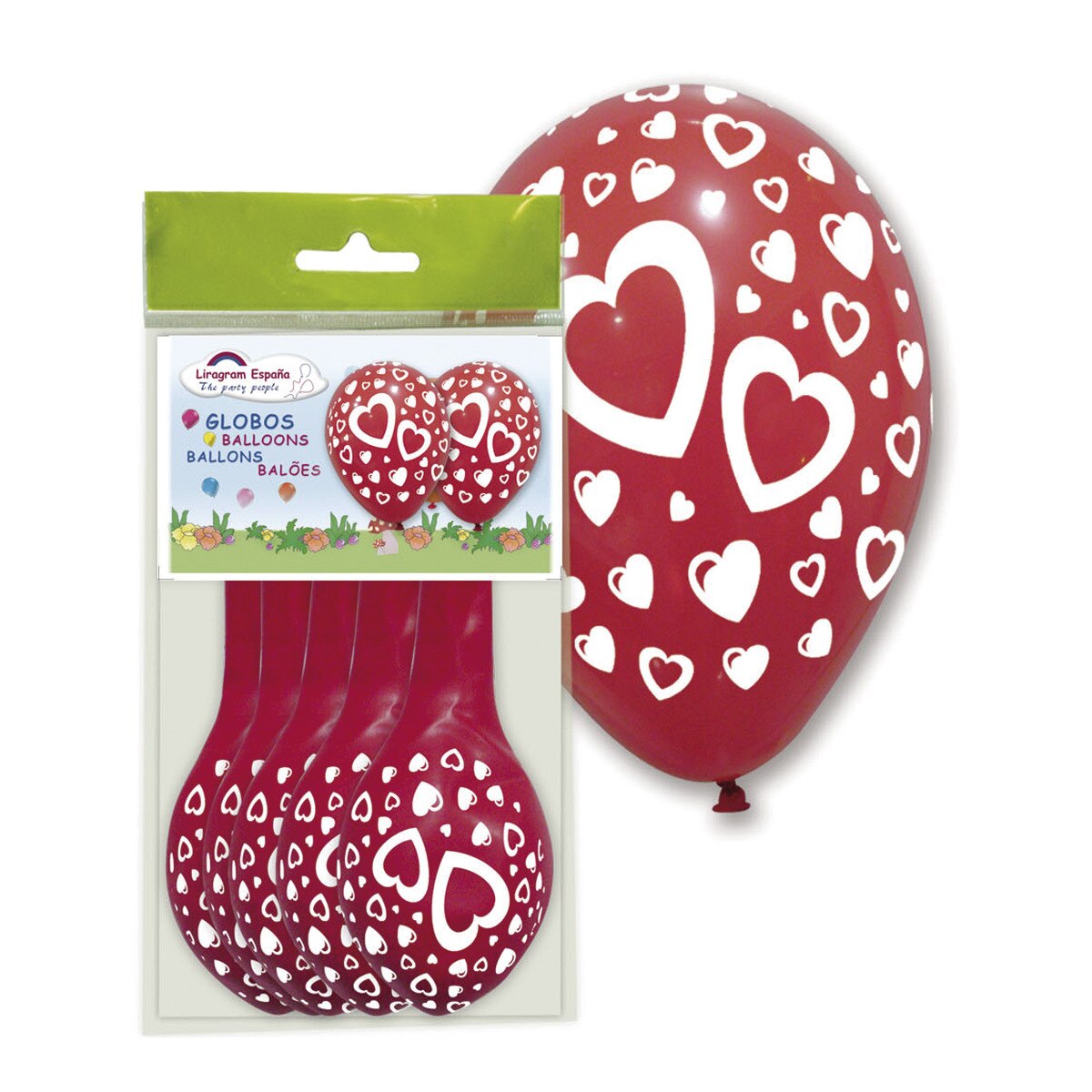 Imagen 0 de Globos Corazones Rojos