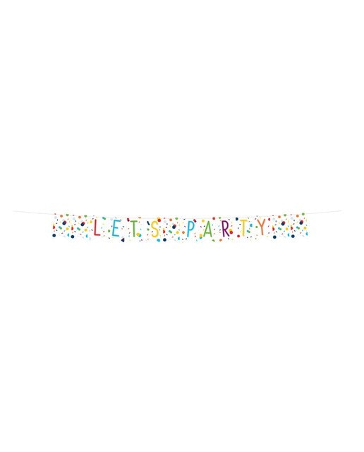 Imagen 0 de Pack de Banderin Papel Confeti Bday 1,85Mx19Cm Liragram