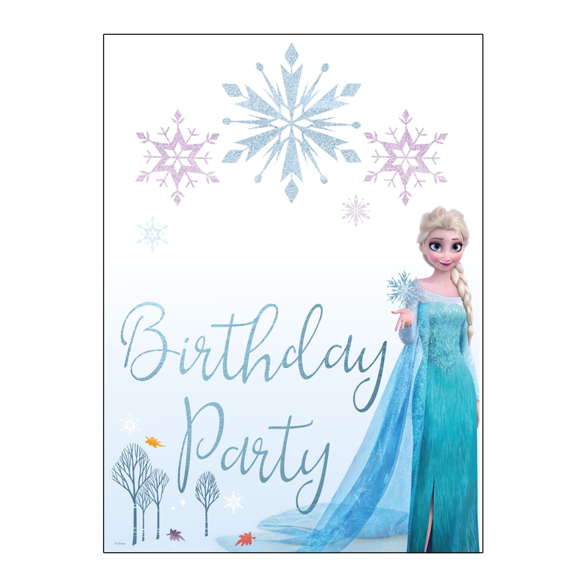 Imagen 0 de Cartel personalizable 42x30cm Frozen Liragram azul