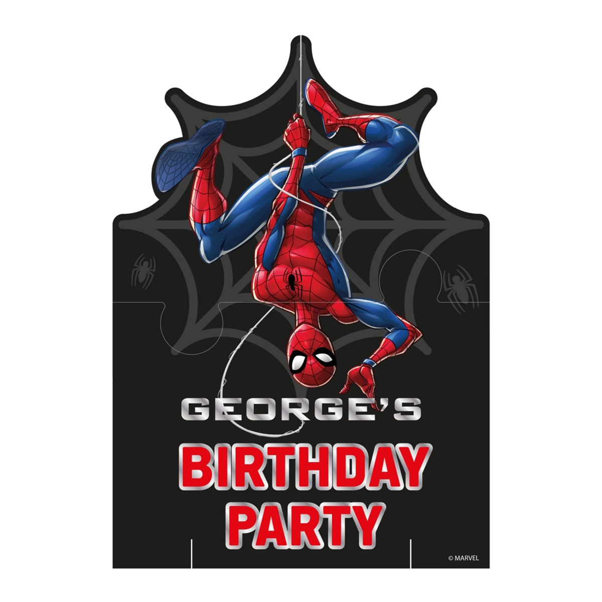 Imagen 0 de Cartel personalizable 42x30cm Spiderman Liragram rojo