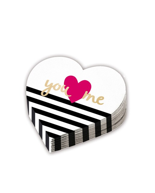 Pack de 12 Servilletas Forma De Corazón Amor 32 Cm Liragram 1