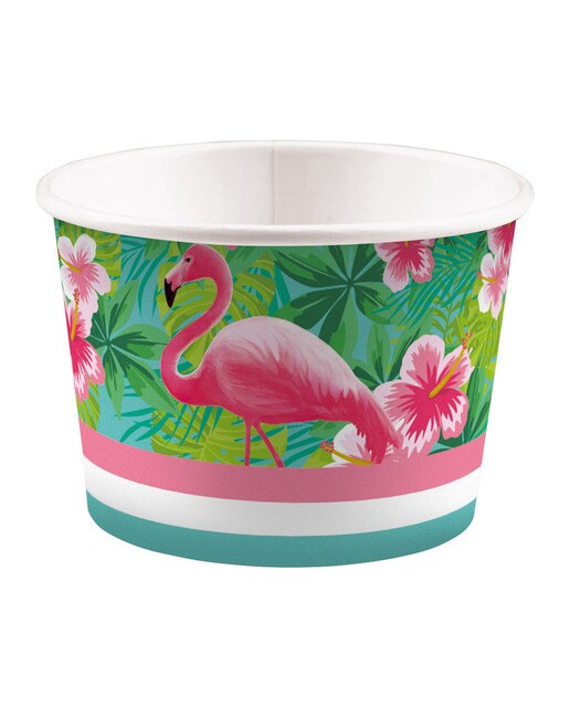 Imagen 0 de Pack 8 vasos papel 270ml flamencos Liragram multicolor
