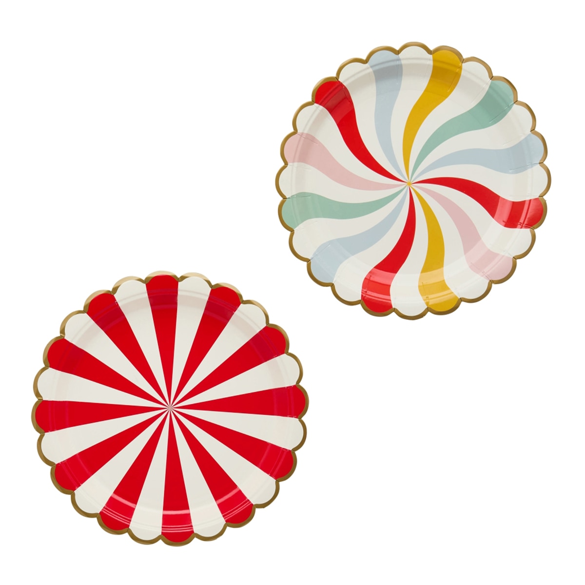 Imagen 0 de Pack 8 platos papel 22,5cm circus Liragram multicolor