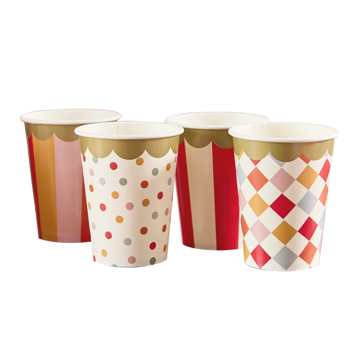 Imagen 0 de Pack 8 vasos papel 250ml circus Liragram multicolor