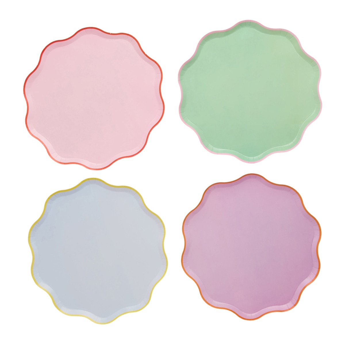 Imagen 0 de Pack 8 platos papel brillantes 23,5cm Liragram multicolor