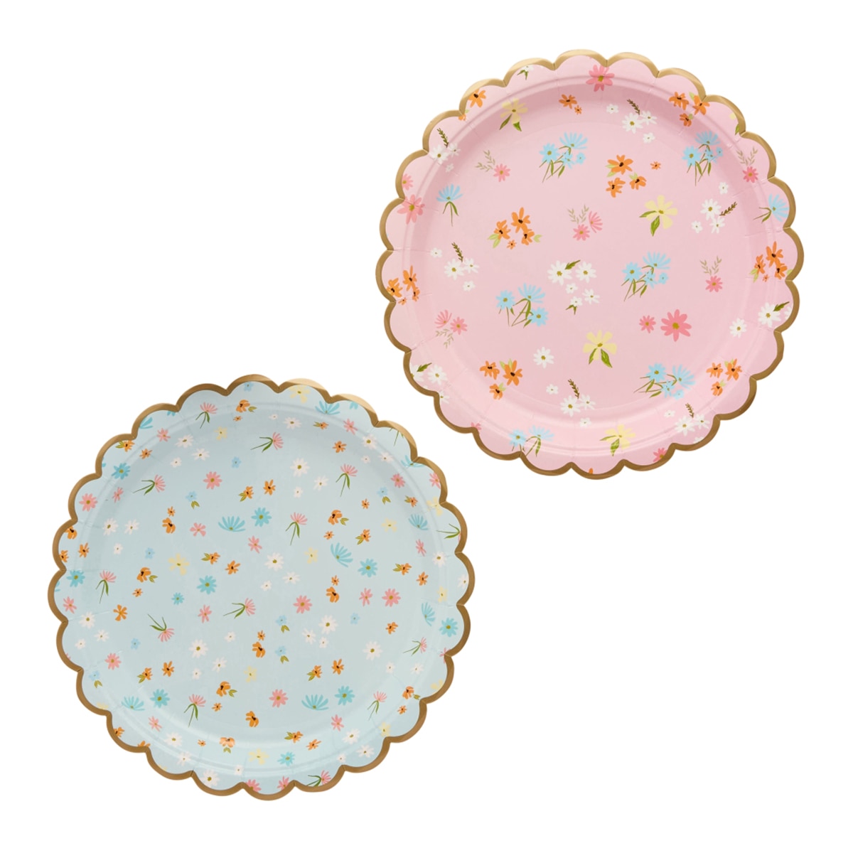 Imagen 0 de Pack 8 platos papel florales 22,5cm Liragram multicolor