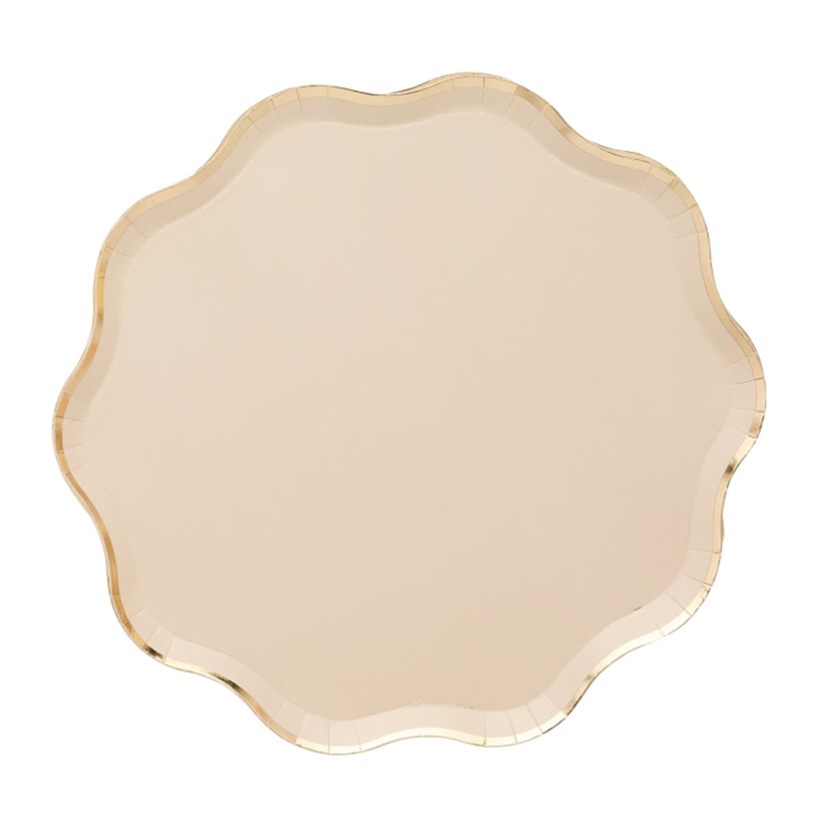 Imagen 0 de Pack 8 platos papel 23cm champán Liragram  beige