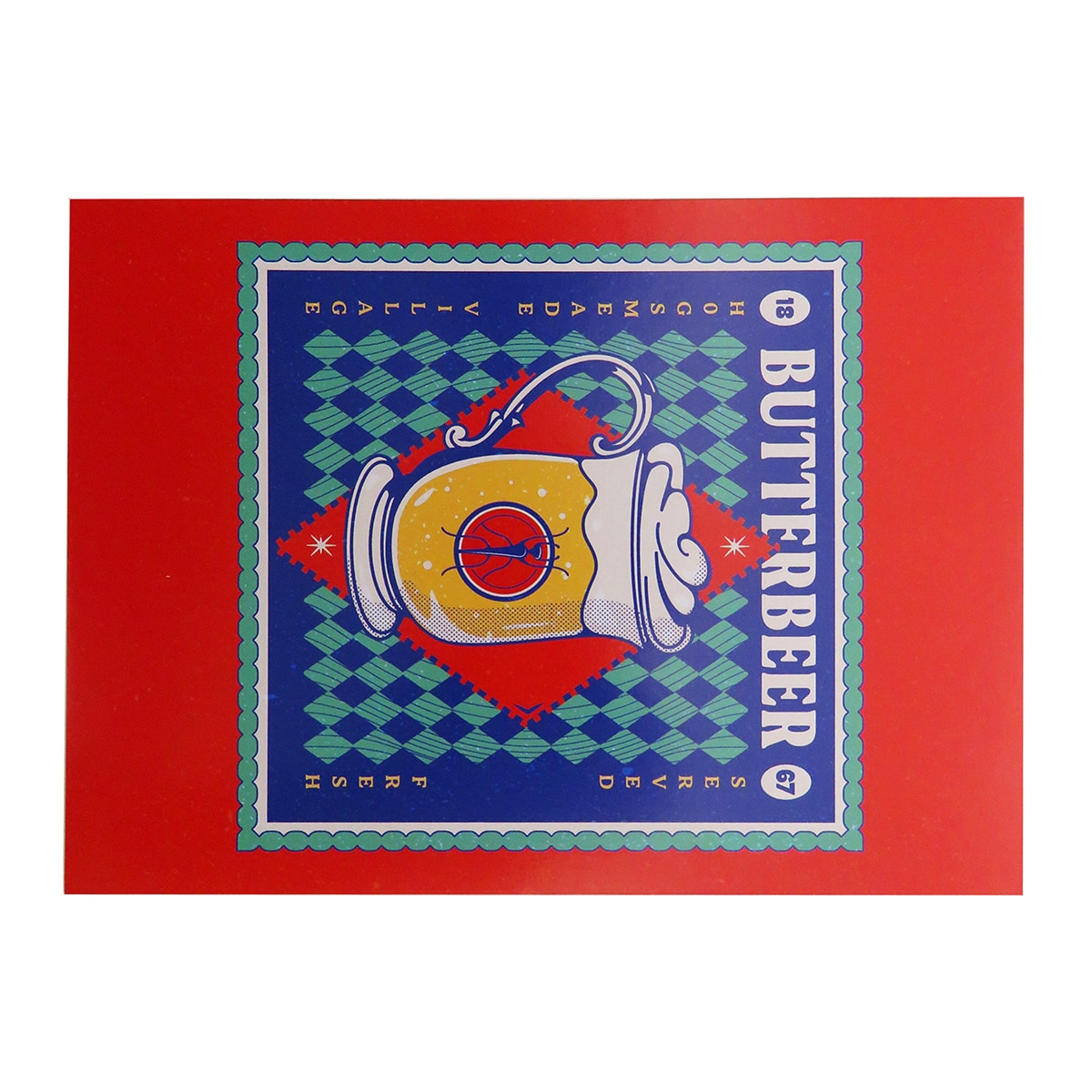 Imagen 0 de Postal Butterbeer jarra roja Harry Potter CyP Brands rojo multicolor