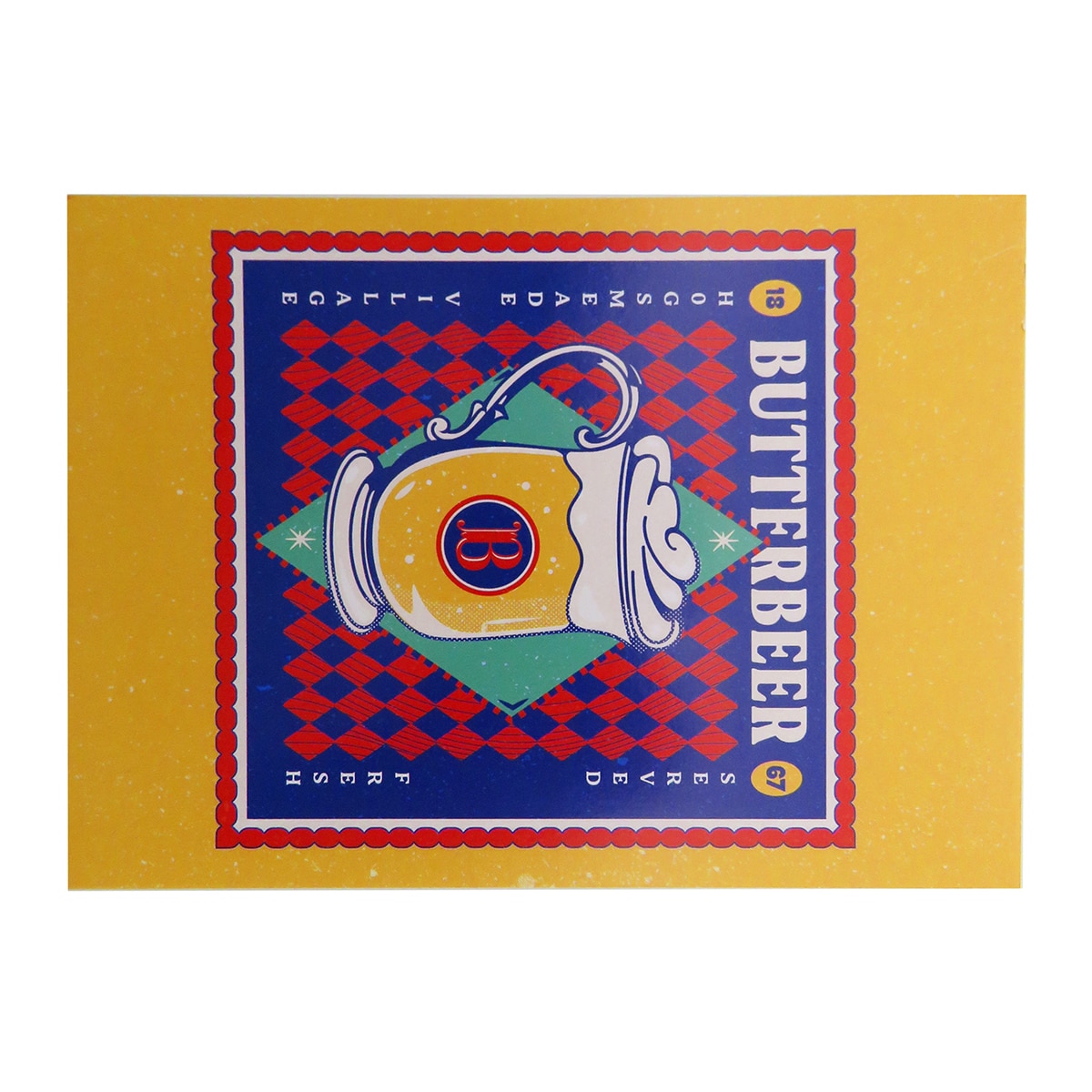 Imagen 0 de Postal Butterbeer jarra amarilla Harry Potter CyP Brands amarillo multicolor