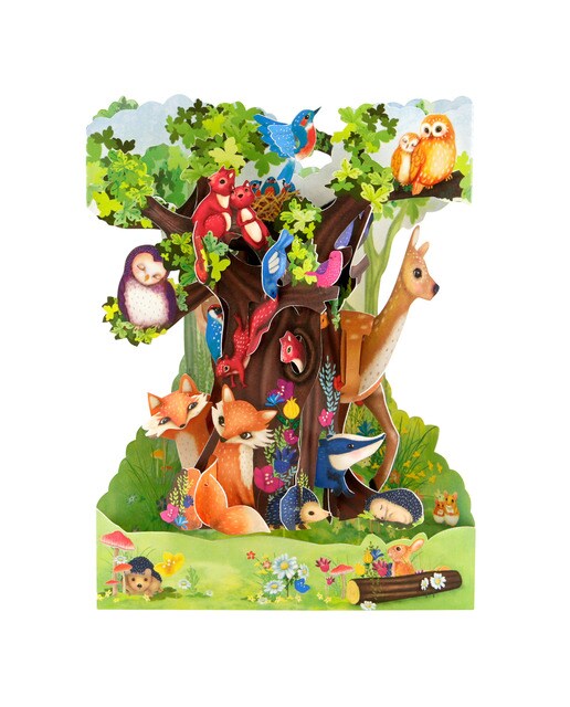 Cartão Swing Cards Animais do Bosque - Verde Verde / Castanho-1