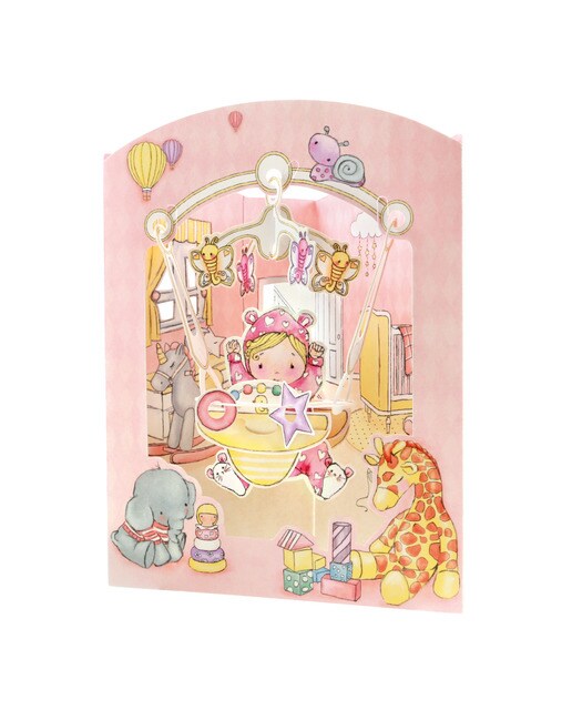 Cartão Swing Cards Baby Girl - Rosa Rosa / Amarelo-1