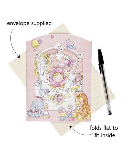 Cartão Swing Cards Baby Girl - Rosa Rosa / Amarelo-2