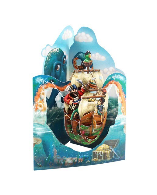 Cartão Swing Cards Barco Pirata - Azul Azul / Castanho-1