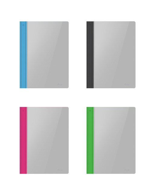 Imagem 0 de Pack de 4 Pastas A4 Fastener Frost Transparentes
