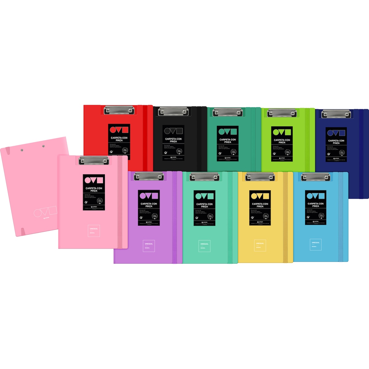 Carpeta A4 con pinza. Unequal mínimal. Grafoplás. Surtido. 1