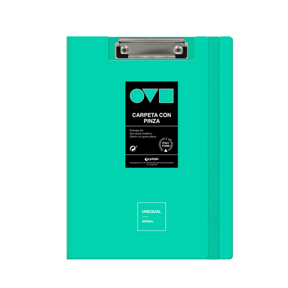 Carpeta A4 con pinza. Unequal mínimal. Grafoplás. Surtido. 6