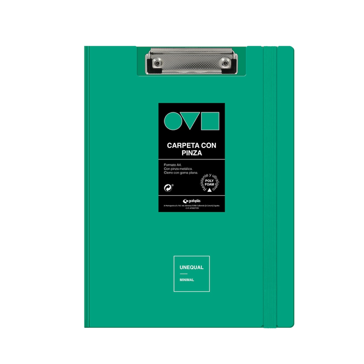 Carpeta A4 con pinza. Unequal mínimal. Grafoplás. Surtido. 12