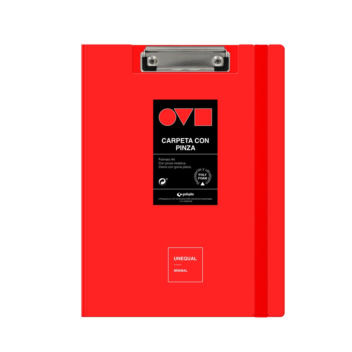 Carpeta A4 con pinza. Unequal mínimal. Grafoplás. Surtido. 14