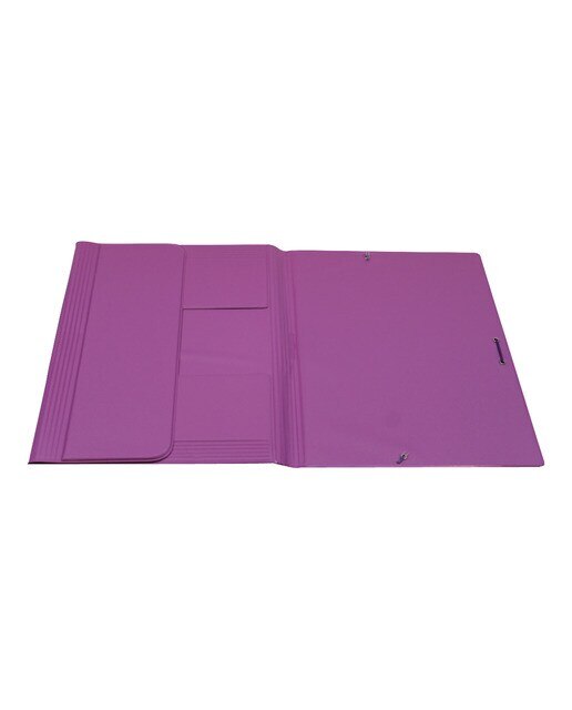 Pasta Fólio de Abas PVC com Elásticos lilás Saro 1