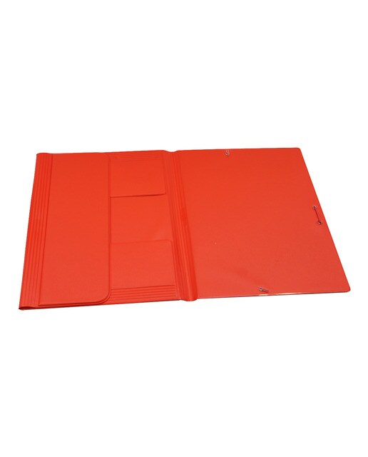 Pasta Fólio de Abas PVC com Elásticos vermelha Saro 1