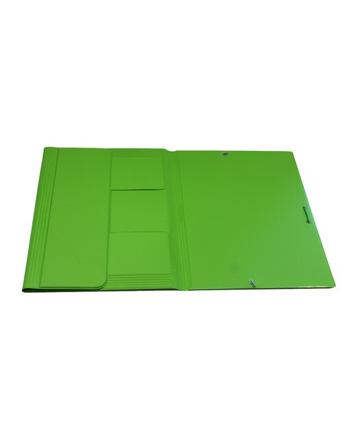 Pasta Fólio de Abas PVC com Elásticos verde Saro 1