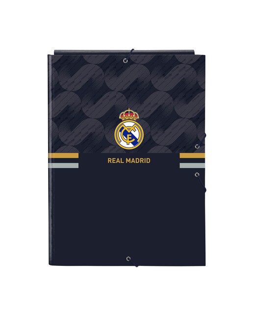 Imagem 0 de Pasta de Cartão Fólio com Elásticos e Abas Real Madrid - Azul-marinho