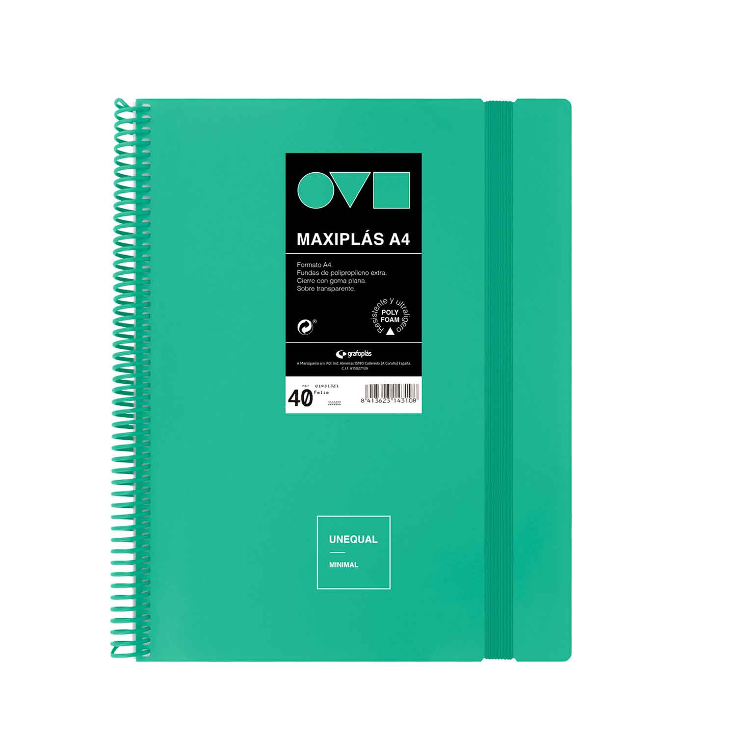 Carpeta de fundas Maxiplas 40 fundas. A4. Unequal Mínimal. Grafoplás. Surtido. 7