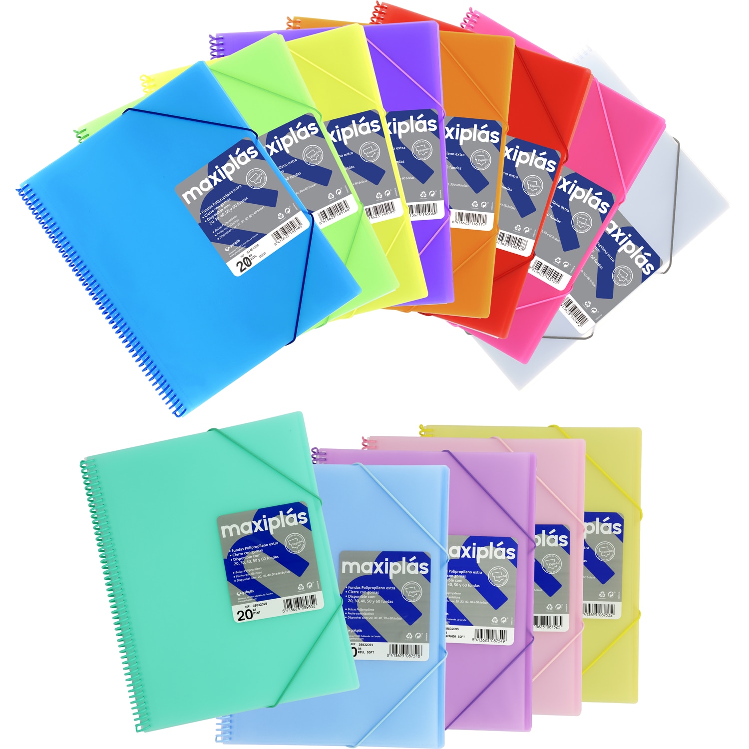 Imagen 0 de Carpeta 60 fundas maxiplás transparente A4. Grafoplás. Surtido.