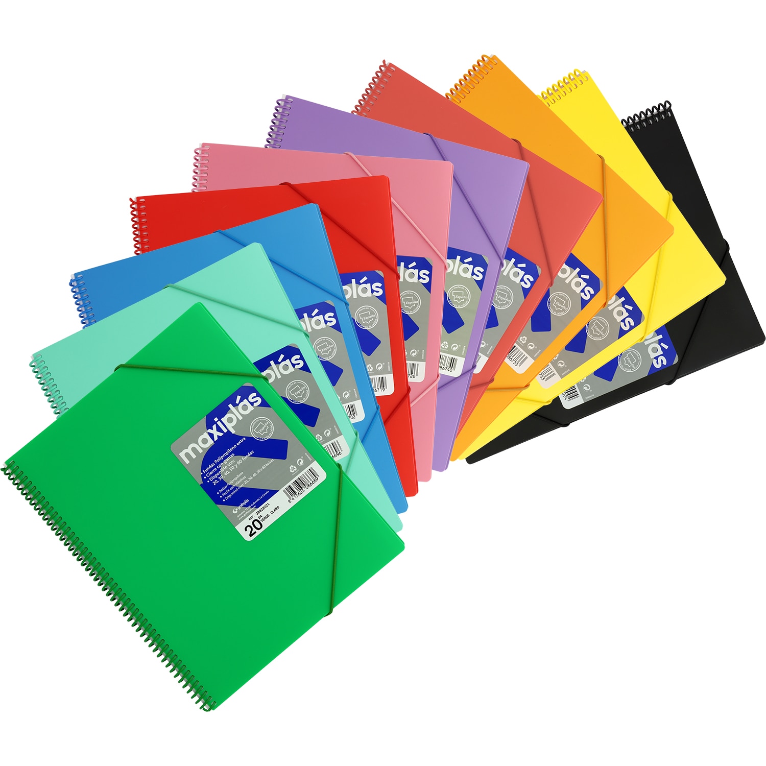 Imagen 0 de Carpeta 30 fundas maxiplas opaco A4. Grafoplás. Surtido.