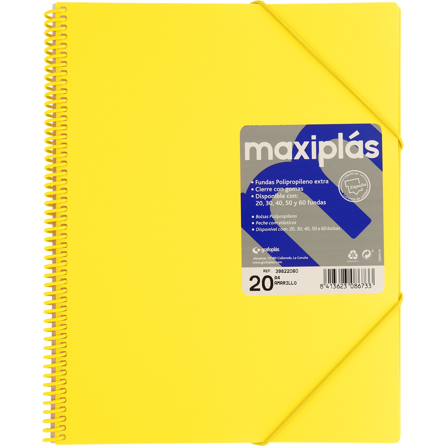 Carpeta 30 fundas maxiplas opaco A4. Grafoplás. Surtido. 7