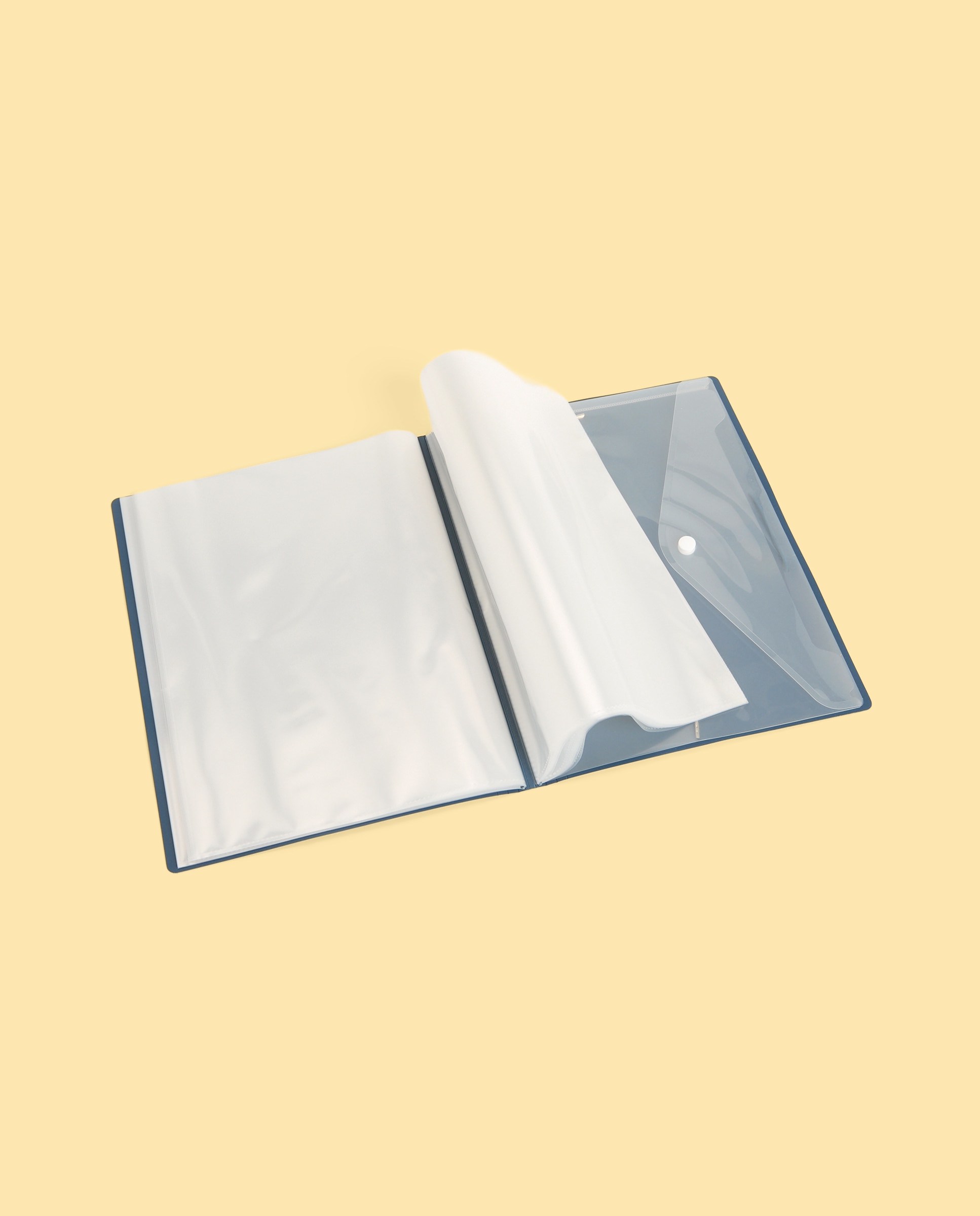 Pasta 30 Micas Soldadas Transparentes A4 Frost Azul-2