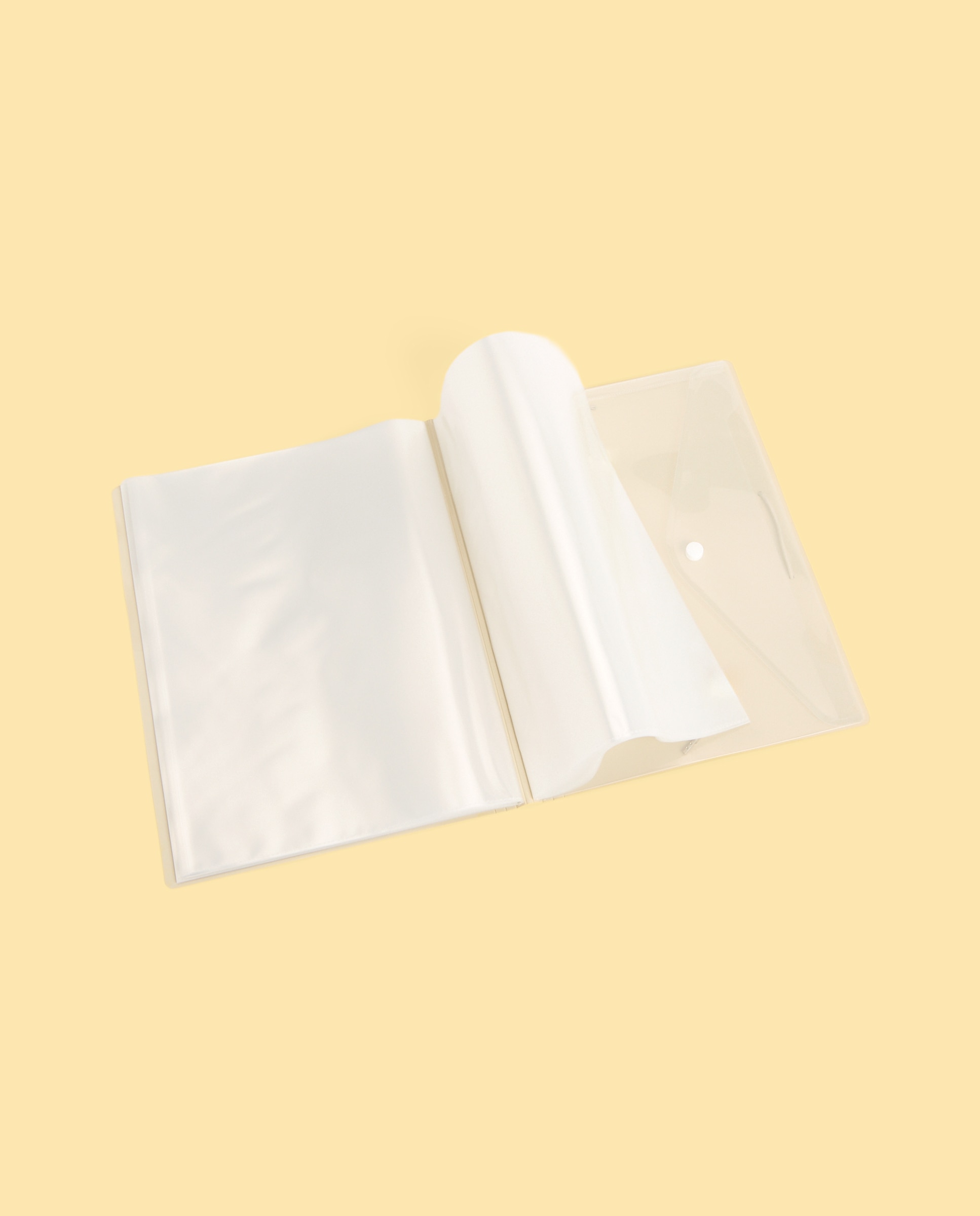 Pasta 40 Micas Soldadas Transparentes A4 Frost Branco-2
