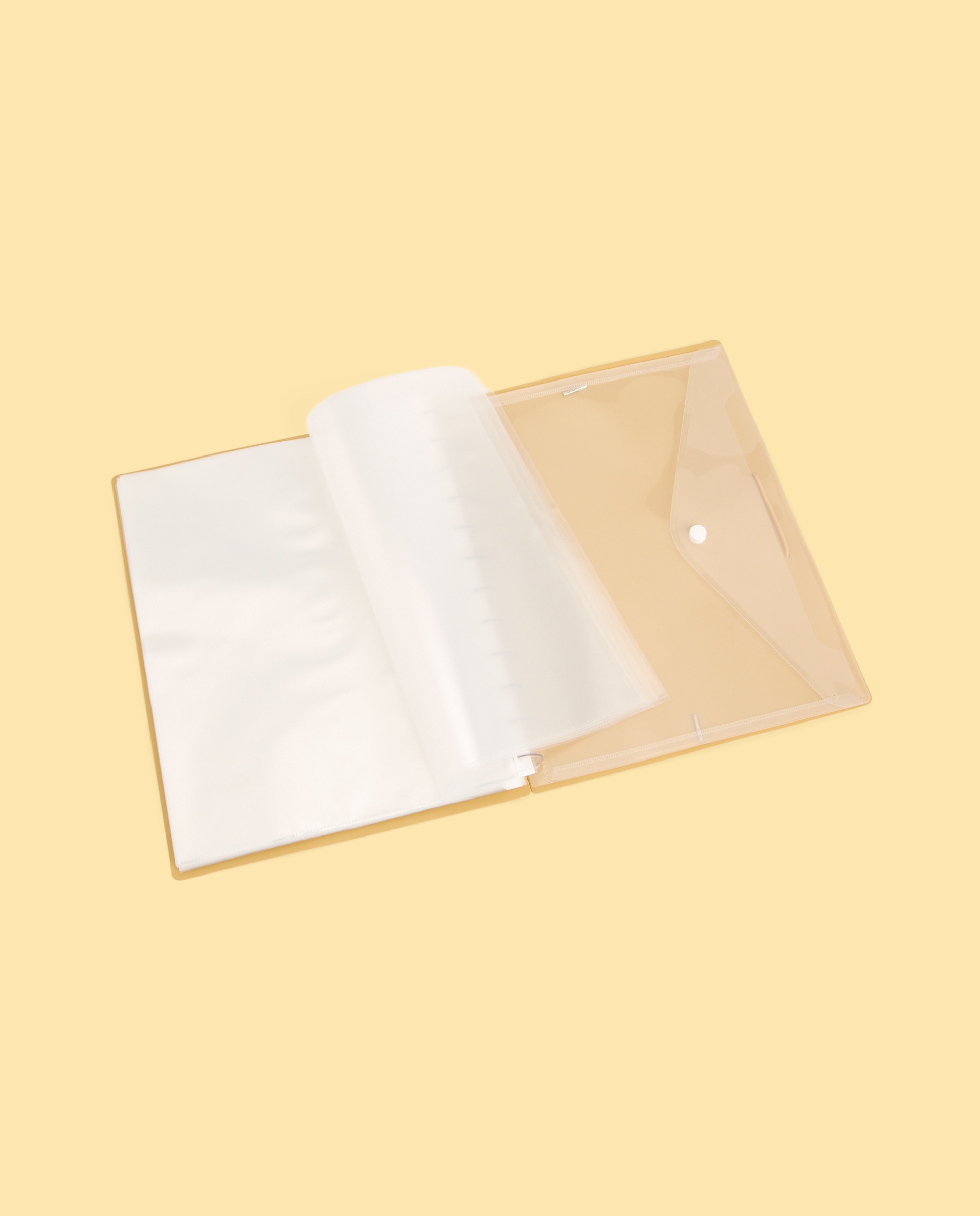 Carpeta 40 Micas Extraíveis Transparentes A4 Frost Mostarda-2